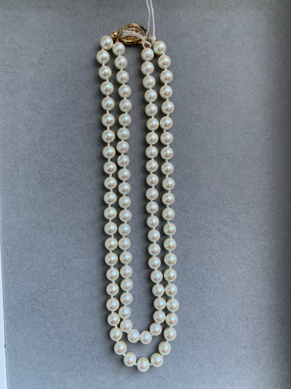 Vintage Richelieu Pearl Necklaces (2) – 15" & 17.5” Bridal White Faux Pearls